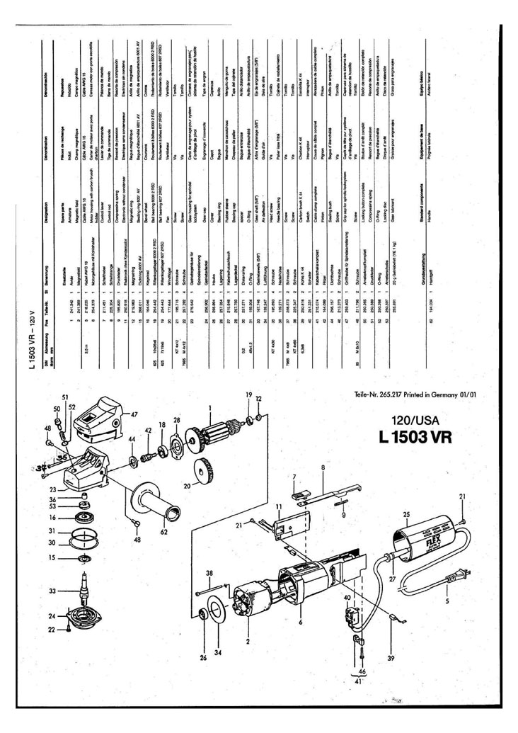 Parts for L1503VR | Powerhouse Distributing