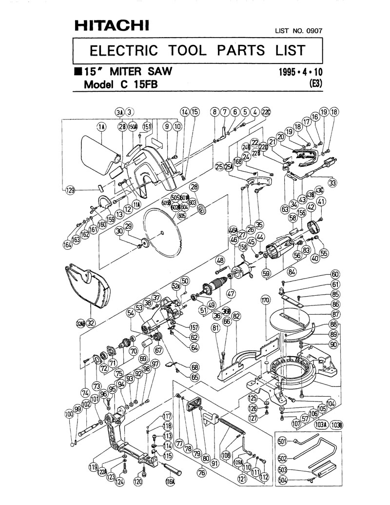 Hitachi 988901 Lever C15Fb Replacement Part