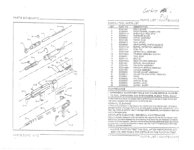 Ramset Cobra Plus Schematic